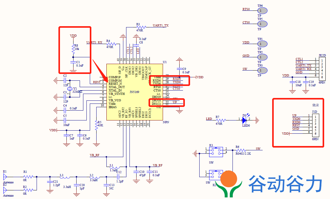 NXP JN516x Zigbee模塊硬件參考設計簡介(圖5)