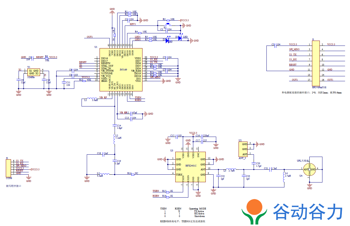 NXP JN516x Zigbee模塊硬件參考設計簡介(圖8)