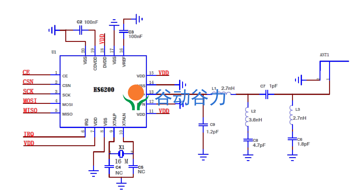 HS6200 2.4G無線射頻IC  規格書Datasheet 應用手冊 下載(圖5)
