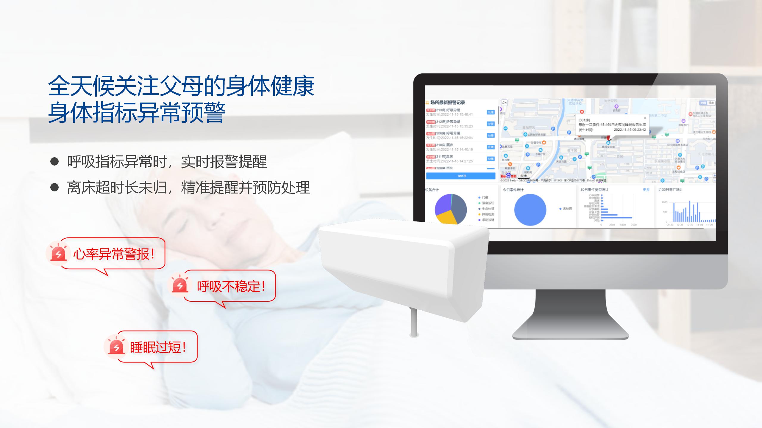 毫米波雷達(dá)S-ED713 AI智能睡眠監(jiān)測(cè)儀 睡眠質(zhì)量分析 生命體征檢測(cè)(圖9)
