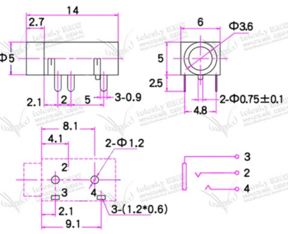 關于3.5mm耳機、麥克風的插座、插頭定義(圖3)